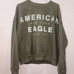 American Eagle Outfitters Olive Crew Neck Sweater
